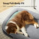 360°Oval Bolster Orthopedic Dog Beds Large Sized Dog — 35" Grey