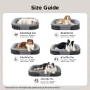 360°Oval Bolster Orthopedic Dog Beds Large Sized Dog — 35" Grey