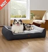 360°Oval Bolster Orthopedic Dog Beds Large Sized Dog — 35" Grey — collection imagery