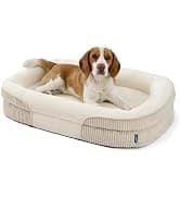 360°Oval Bolster Orthopedic Dog Beds Large Sized Dog — 35" Grey — collection imagery