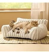 360°Oval Bolster Orthopedic Dog Beds Large Sized Dog — 35" Grey — collection imagery