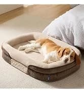 360°Oval Bolster Orthopedic Dog Beds Large Sized Dog — 35" Grey — collection imagery