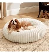 360°Oval Bolster Orthopedic Dog Beds Large Sized Dog — 35" Grey — collection imagery