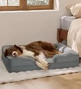 360°Oval Bolster Orthopedic Dog Beds Large Sized Dog — 35" Grey — collection imagery