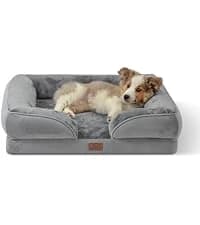 360°Oval Bolster Orthopedic Dog Beds Large Sized Dog — 35" Grey — collection imagery