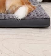 Washable Dog Bed Medium Size Dog Crate Bed Plush Pet Mat — 35"x23" Gray — collection imagery