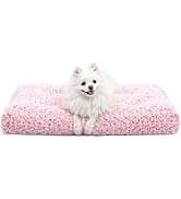 Washable Dog Bed Medium Size Dog Crate Bed Plush Pet Mat — 35"x23" Gray — collection imagery