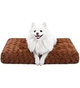 Washable Dog Bed Medium Size Dog Crate Bed Plush Pet Mat — 35"x23" Gray — collection imagery