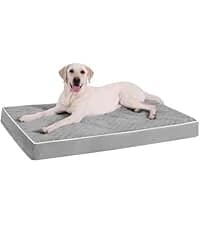 Washable Dog Bed Medium Size Dog Crate Bed Plush Pet Mat — 35"x23" Gray — collection imagery