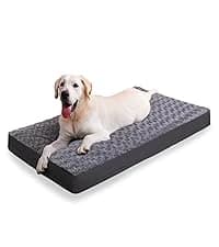 Washable Dog Bed Medium Size Dog Crate Bed Plush Pet Mat — 35"x23" Gray — collection imagery