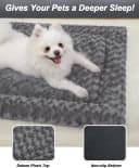Washable Dog Bed Mat Medium Size Fluffy Pet Crate Pad — 36x23
