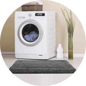Washable Dog Bed Mat Medium Size Fluffy Pet Crate Pad — 36x23 — collection imagery