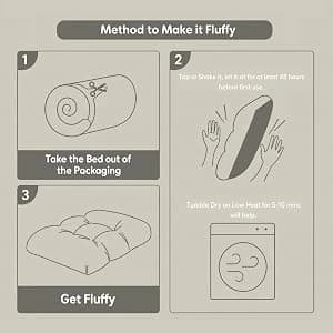 Washable Dog Bed Mat Medium Size Fluffy Pet Crate Pad — 36x23 — CARE INSTRUCTIONS