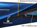 Extra Large Orthopedic Memory Foam Dog Bed for Large Dogs with Durable Waterproof Internal Case