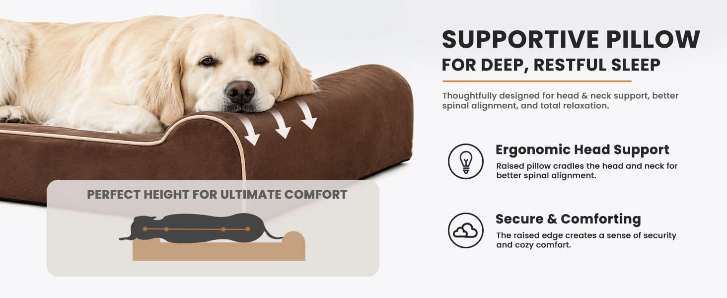 Orthopedic Dog Bed — Slate Grey 50''x36''x10'' — product details