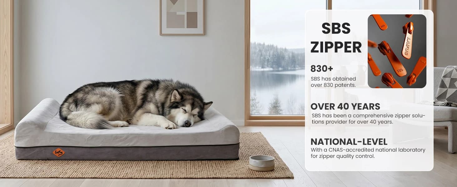 Orthopedic Dog Bed — Slate Grey 50''x36''x10'' — collection imagery