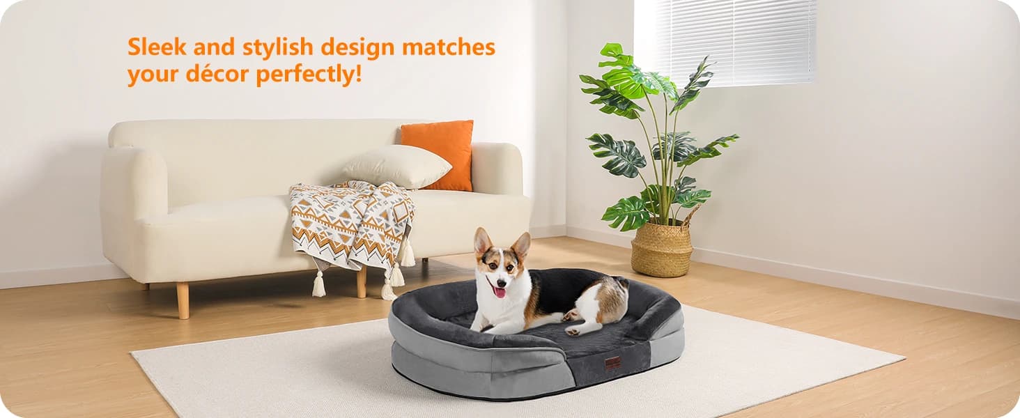 Orthopedic Waterproof Medium Dog Bed Sofa — Gel Memory Foam — product details