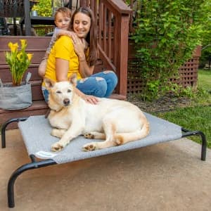 Original Elevated Dog Bed - Breathable Off-The-Ground Pet Bed with Cooling Fabric — Made with Signature Breathable Fabric the Original features