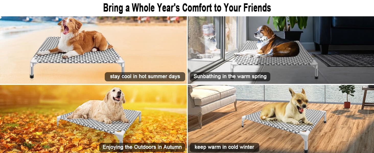 Elevated Outdoor Dog Bed — Medium Size — product details