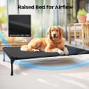 Outdoor Elevated Dog Bed with Waterproof Bolster Cushion