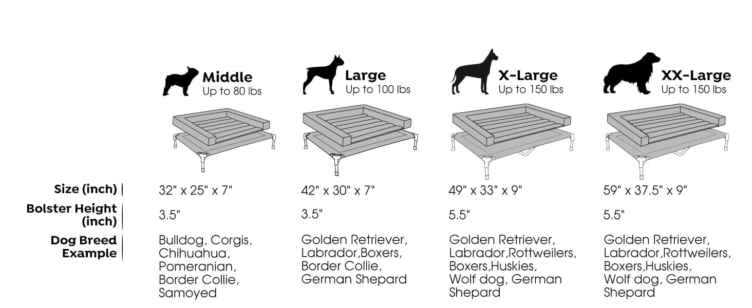 Outdoor Elevated Dog Bed with Waterproof Bolster Cushion — collection imagery