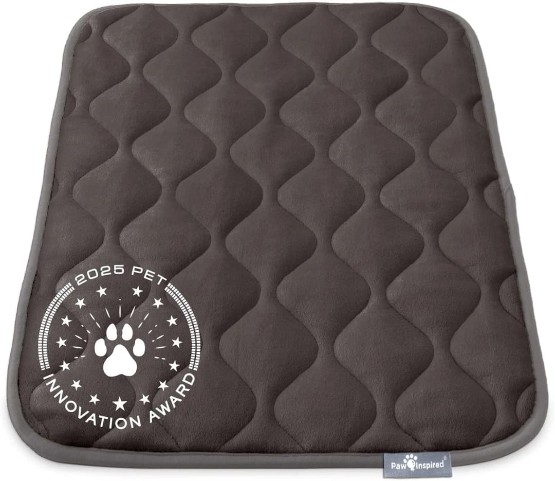 Washable Padded Crate Mats for Dogs — Gray