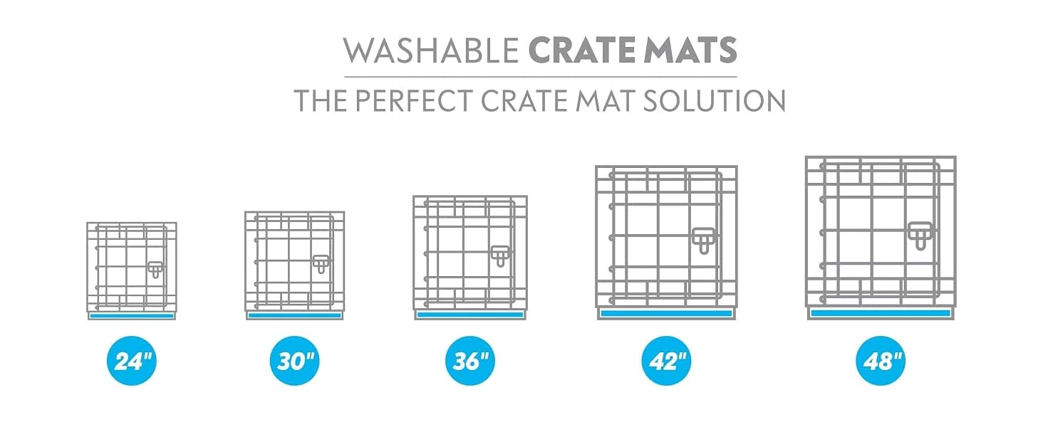 Washable Padded Crate Mats for Dogs — Gray — product details