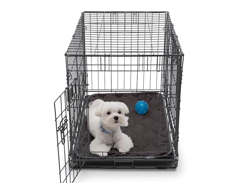 Washable Padded Crate Mats for Dogs — Gray — 24" x — 18" Washable Crate Mats