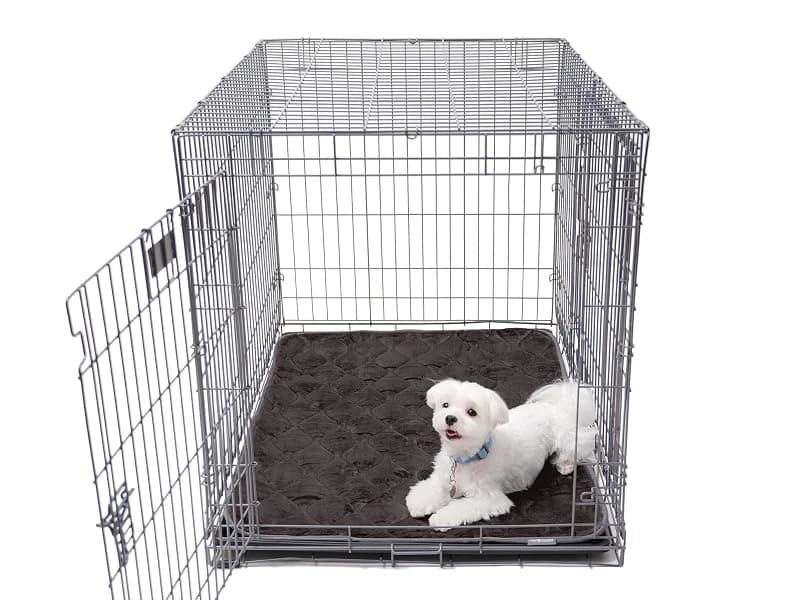 Washable Padded Crate Mats for Dogs — Gray — 24" x — 18" Washable Crate Mats