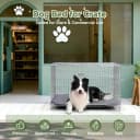 Outdoor Dog Crate Pad Bed — Reversible Waterproof Wipeable Kennel Mat