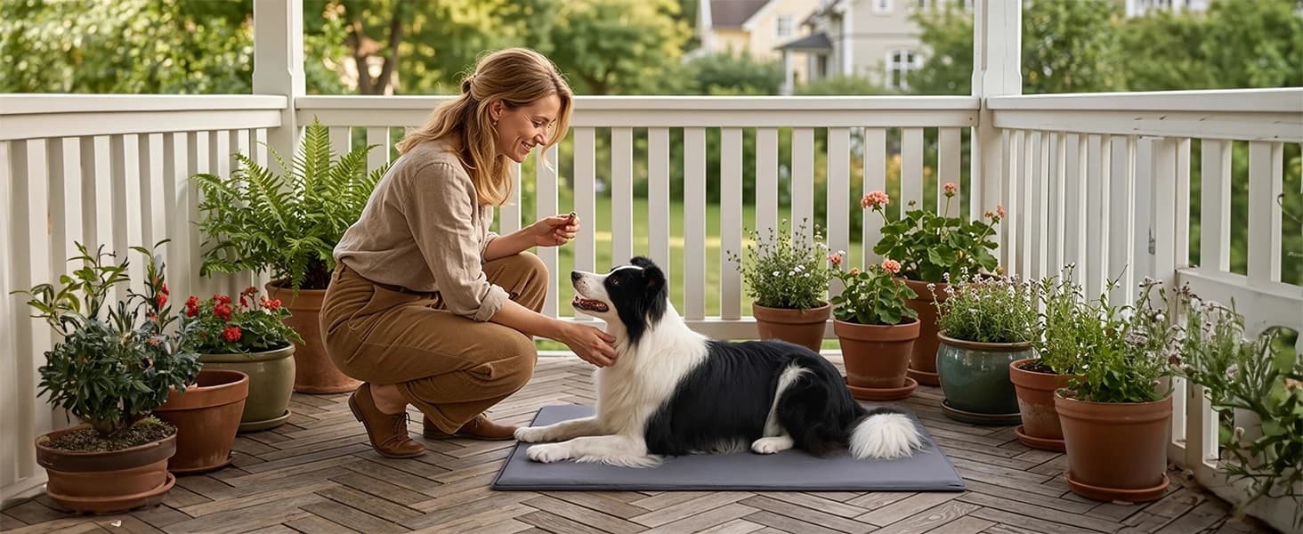 Outdoor Dog Crate Pad Bed — Reversible Waterproof Wipeable Kennel Mat — collection imagery