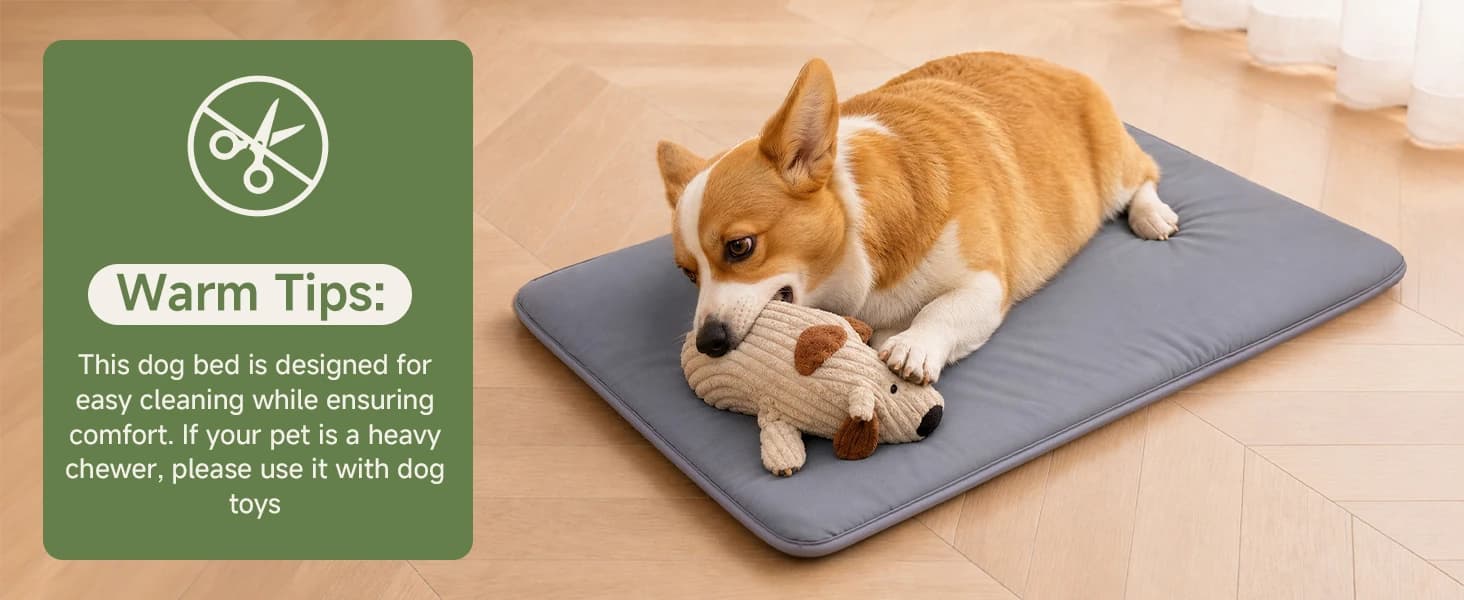 Outdoor Dog Crate Pad Bed — Reversible Waterproof Wipeable Kennel Mat — collection imagery