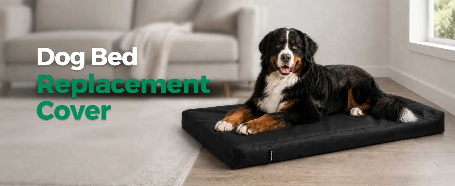 Waterproof Dog Bed Cover Replacement Washable — Zipper Closure — Keep Your Dog Bed Fresh and Protected