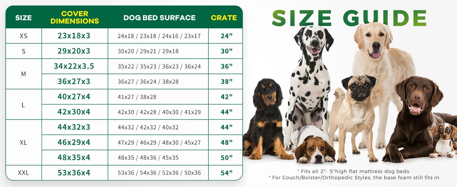 Waterproof Dog Bed Cover Replacement Washable — Zipper Closure — product details