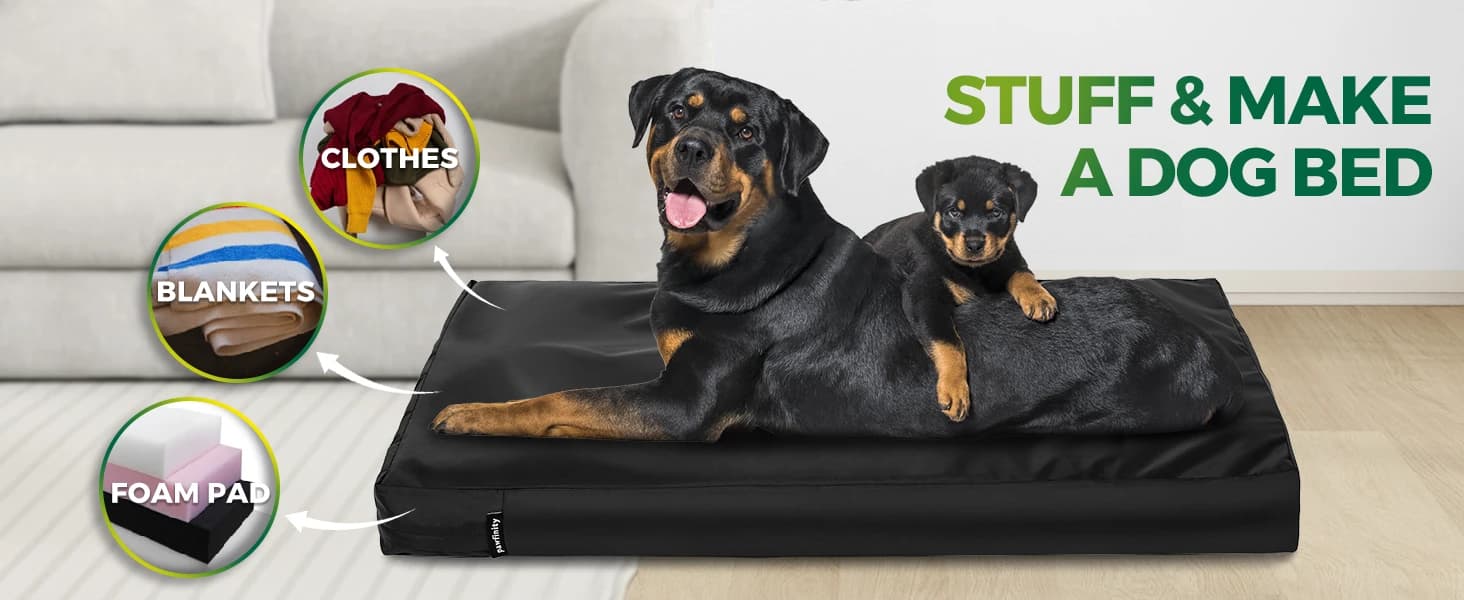 Waterproof Dog Bed Cover Replacement Washable — Zipper Closure — collection imagery