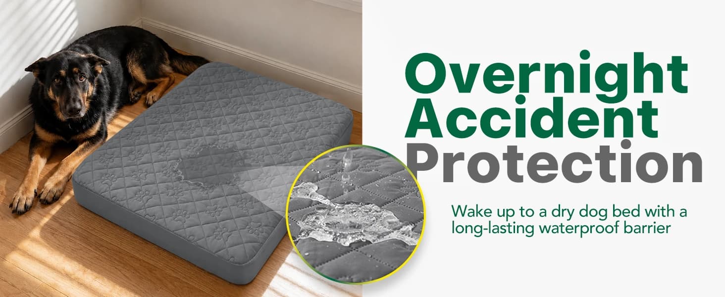 Waterproof Dog Bed Cover Replacement — Fitted Sheet Washable — product details