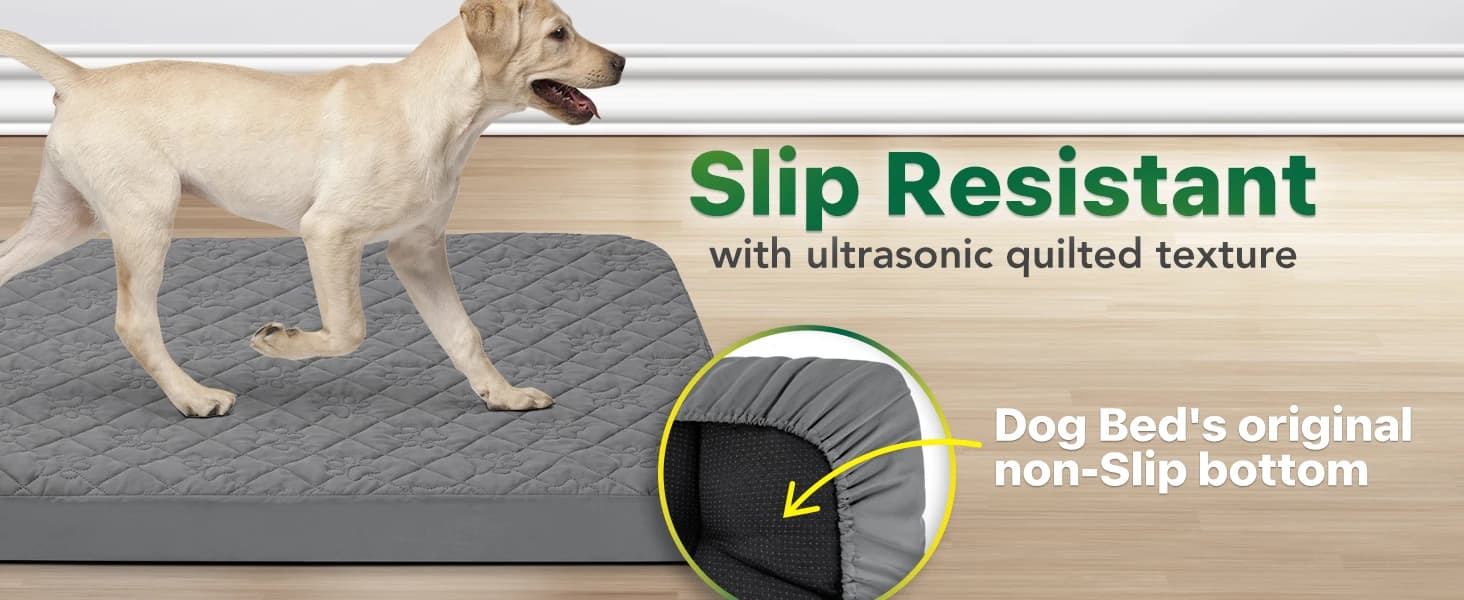 Waterproof Dog Bed Cover Replacement — Fitted Sheet Washable — product details