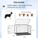 Collapsible Dog Crate for Medium Dogs - 36 inch Escape Proof Metal Dog Kennel with Double Door
