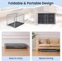 Collapsible Dog Crate for Medium Dogs - 36 inch Escape Proof Metal Dog Kennel with Double Door