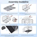 Collapsible Dog Crate for Medium Dogs - 36 inch Escape Proof Metal Dog Kennel with Double Door
