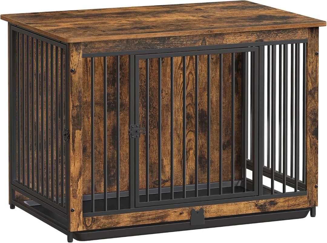 38" Dog Crate Furniture — Heavy-Duty Dog Kennel Side End Table