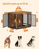 38" Dog Crate Furniture — Heavy-Duty Dog Kennel Side End Table
