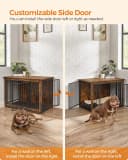 38" Dog Crate Furniture — Heavy-Duty Dog Kennel Side End Table