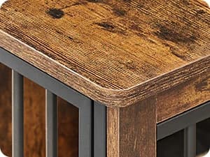 38" Dog Crate Furniture — Heavy-Duty Dog Kennel Side End Table — No Stuck Paws!