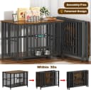 Foldable Dog Crate Furniture for Large Dogs — Rustic Brown (DC108)