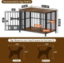 Foldable Dog Crate Furniture for Large Dogs — Rustic Brown (DC108)