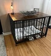 Foldable Dog Crate Furniture for Large Dogs — Rustic Brown (DC108) — collection imagery