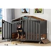 Foldable Dog Crate Furniture for Large Dogs — Rustic Brown (DC108) — collection imagery