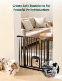 Dog Gate with Adjustable Cat Door