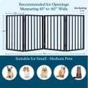 Pet Gate - 4-Panel Indoor Foldable Dog Fence for Stairs